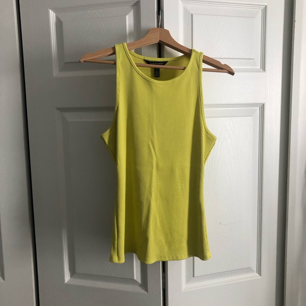 WHBM Lemon-Lime FORME Rib Tank